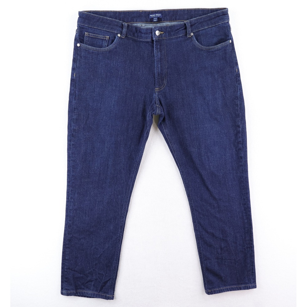 Peter Millar Vintage Washed Five-Pocket Denim 40x28 Blue Crown Crafted Dark Wash